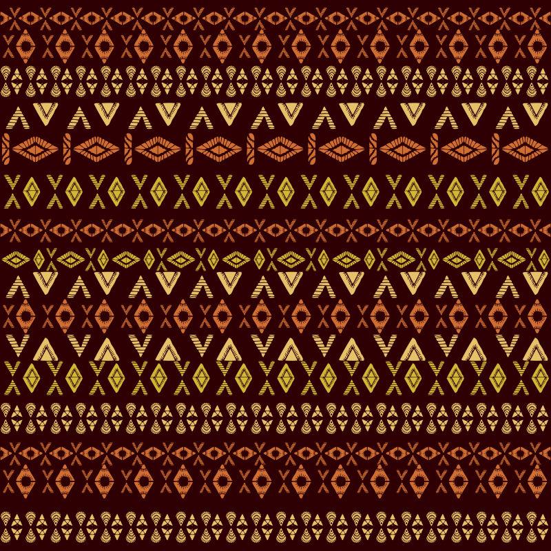 部落模式矢量无缝纹理