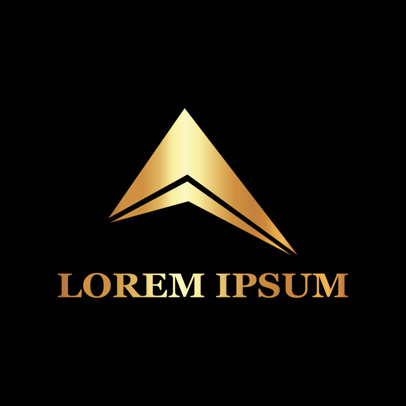 矢量金色创意标志设计