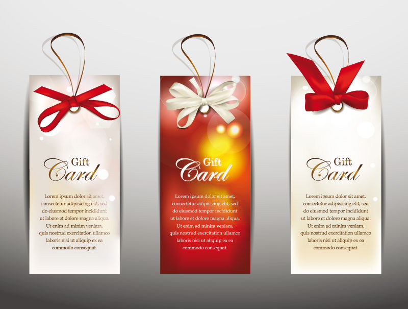 矢量抽象标签形状的会员卡设计