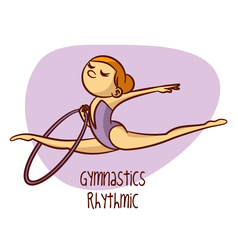 奥林匹克运动会体操运动员矢量