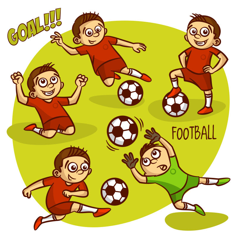 矢量足球运动员