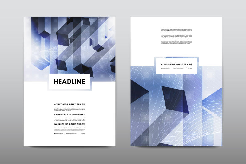 杂志小册子封面海报单张矢量