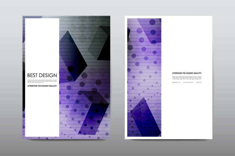 矢量紫色抽象现代装饰创意宣传册封面设计