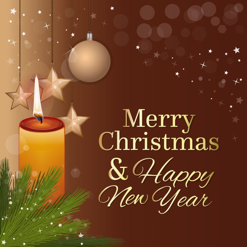 矢量圣诞祝福贺卡设计