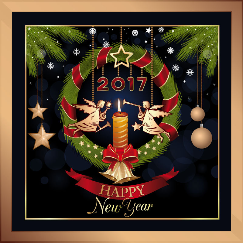 矢量的创意圣诞边框