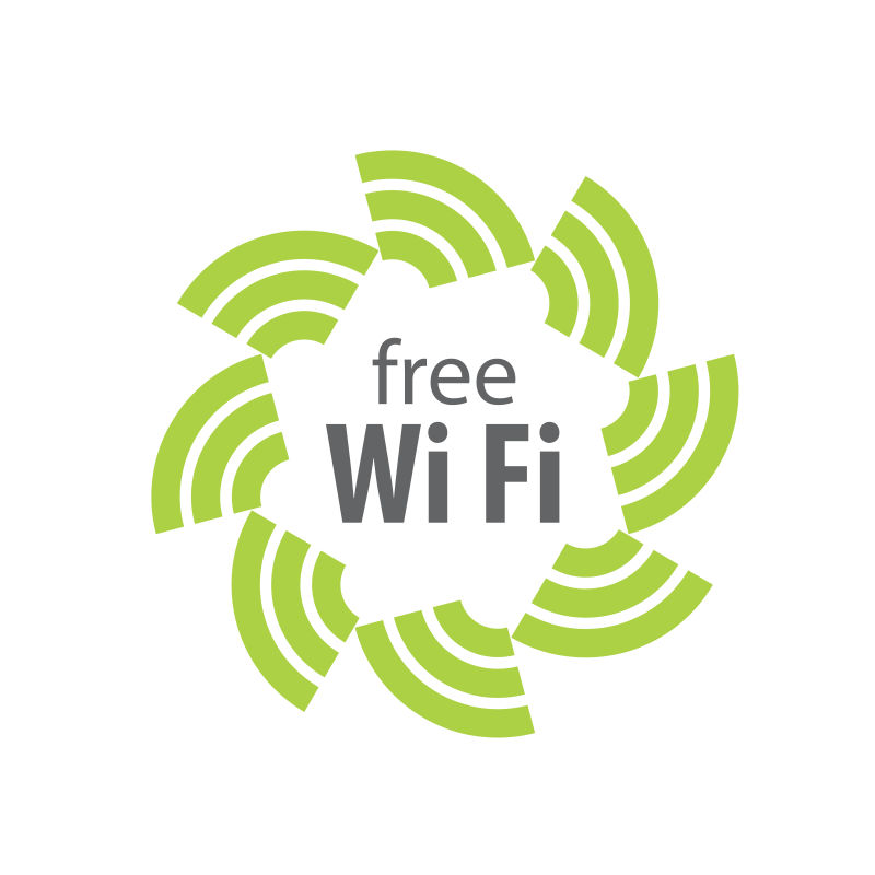 创意矢量无线网络概念的标志设计