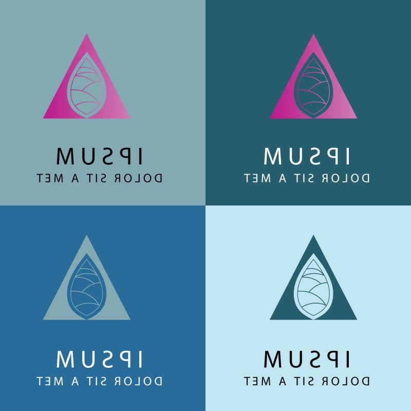 商业标识三角形迷宫矢量标志