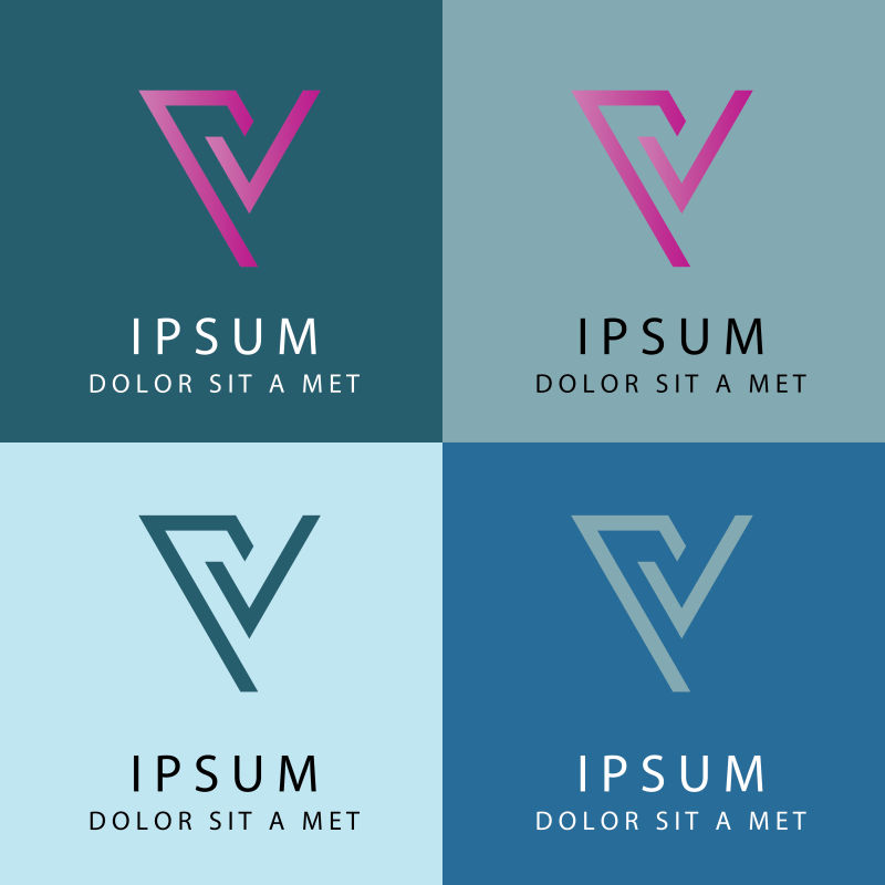 V标志设计logo矢量