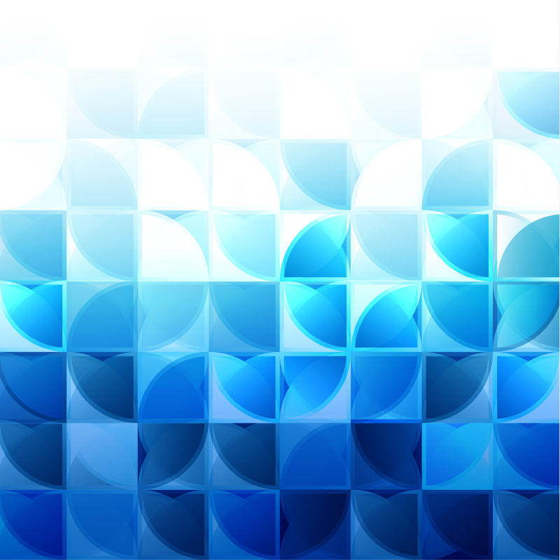 矢量蓝色几何花纹背景