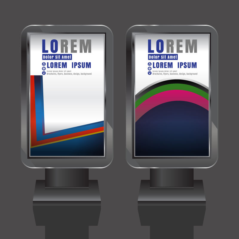 创意矢量现代风格的户外宣传设计