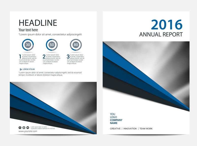 小册子传单海报矢量