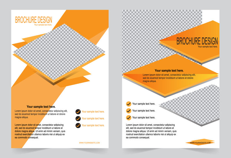 矢量传单设计橙色