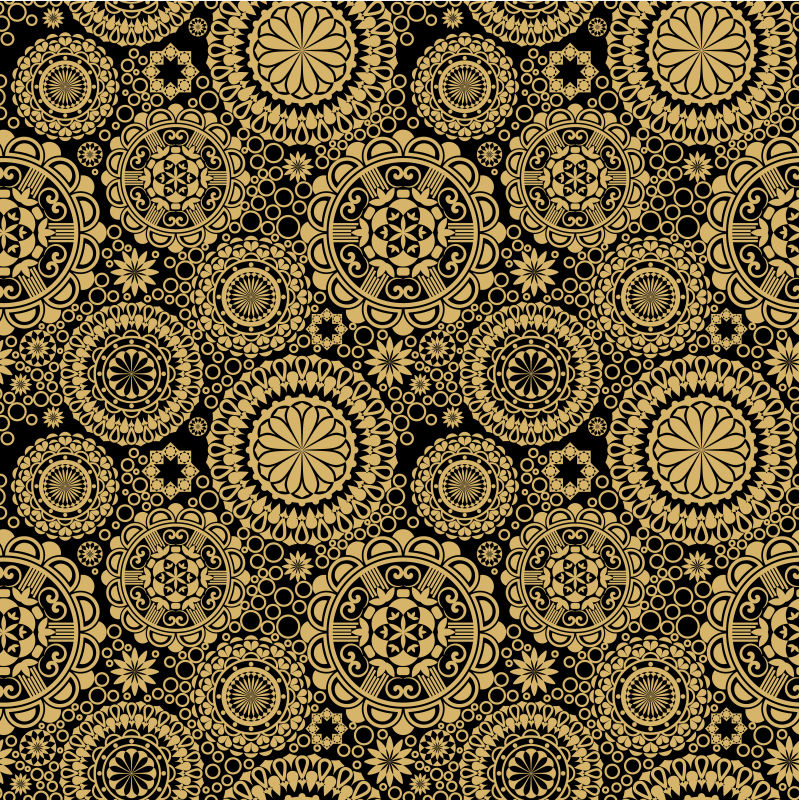 创意矢量现代花卉抽象无缝背景