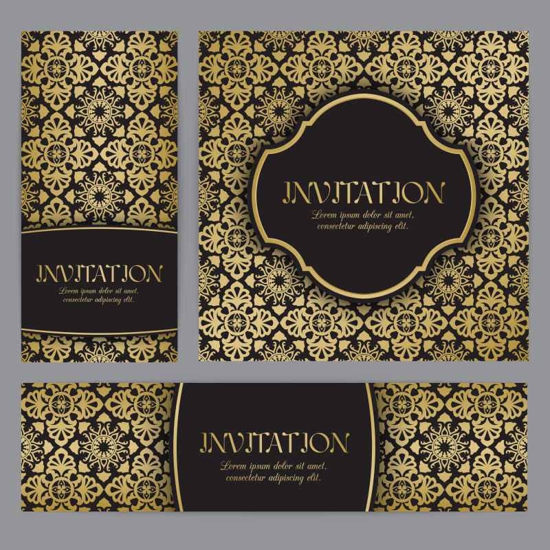 金色曼荼罗矢量装饰图