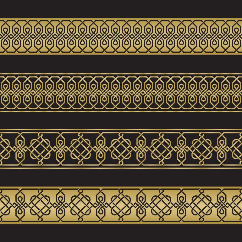 黄金色装饰矢量图