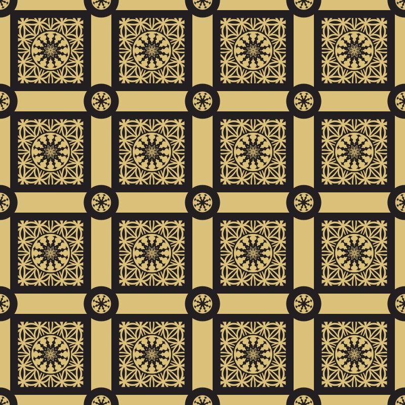 无缝金色矢量图