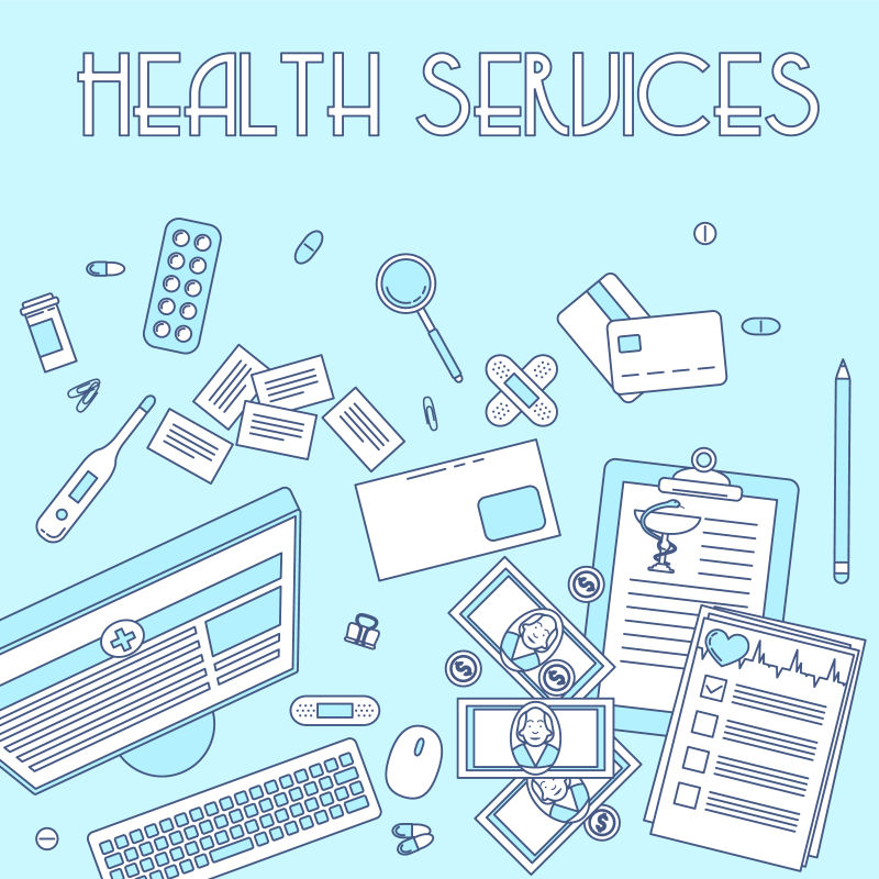 矢量的卫生服务概念插图