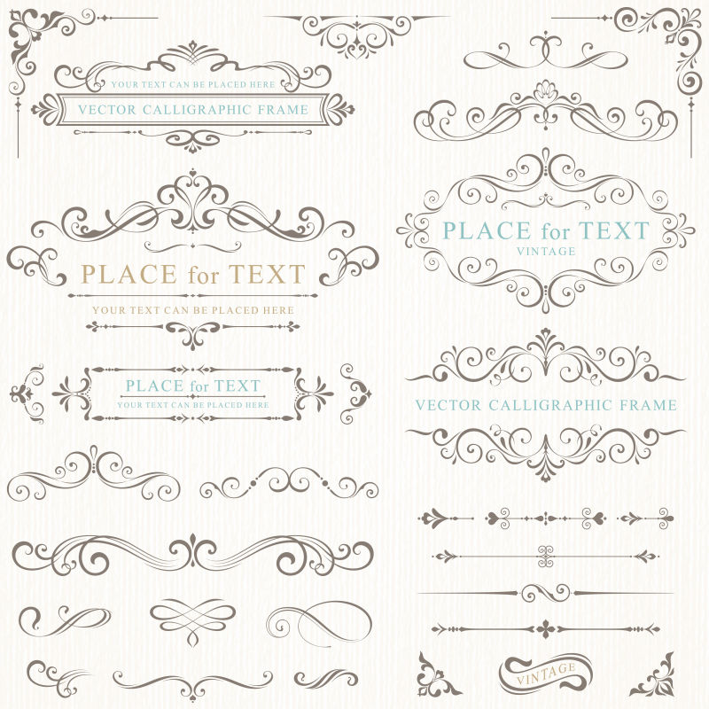 手绘彩色涂鸦设计元素矢量