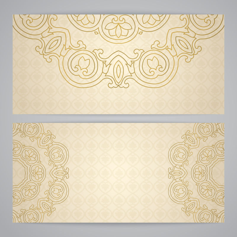 矢量具有阿拉伯花纹装饰的背景