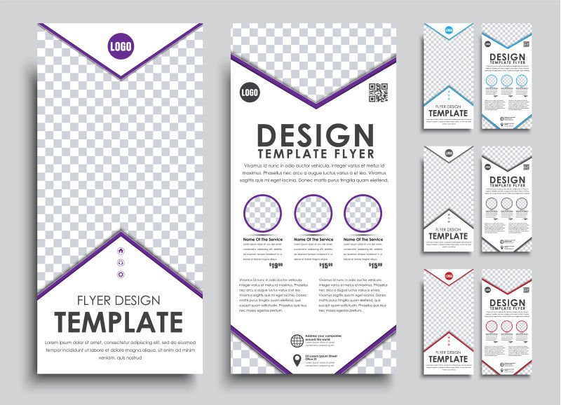 抽象矢量现代彩色宣传册设计