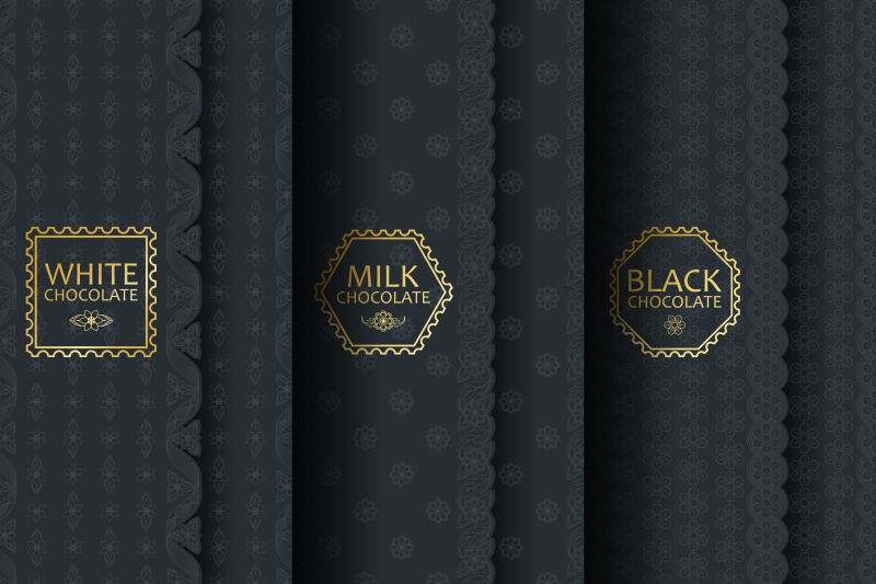 创意矢量现代低调奢华巧克力包装背景