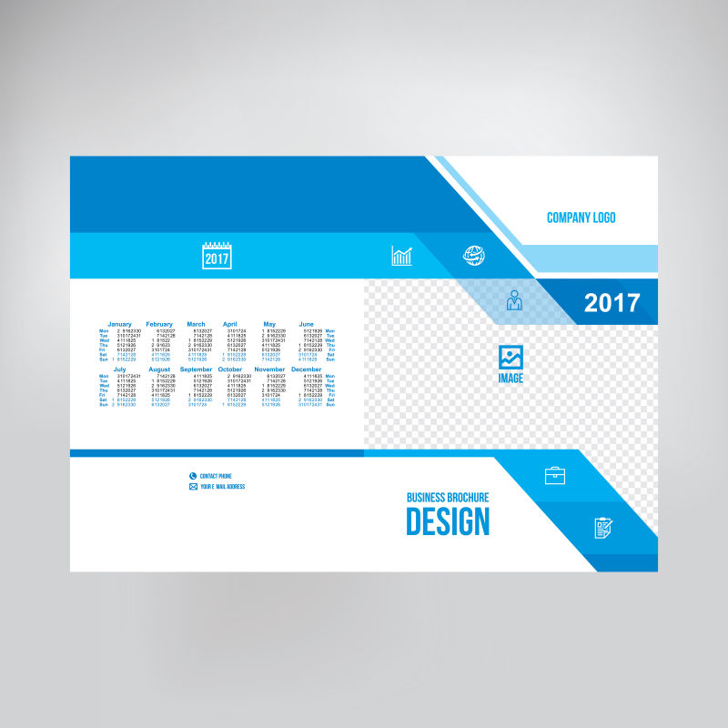 商业概念手册封面矢量图