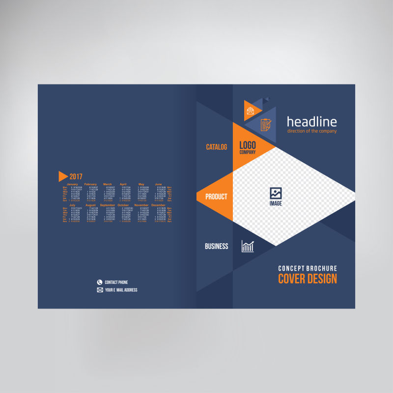 商务演示封面设计矢量图
