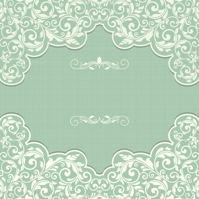 创意花卉元素的矢量请帖设计