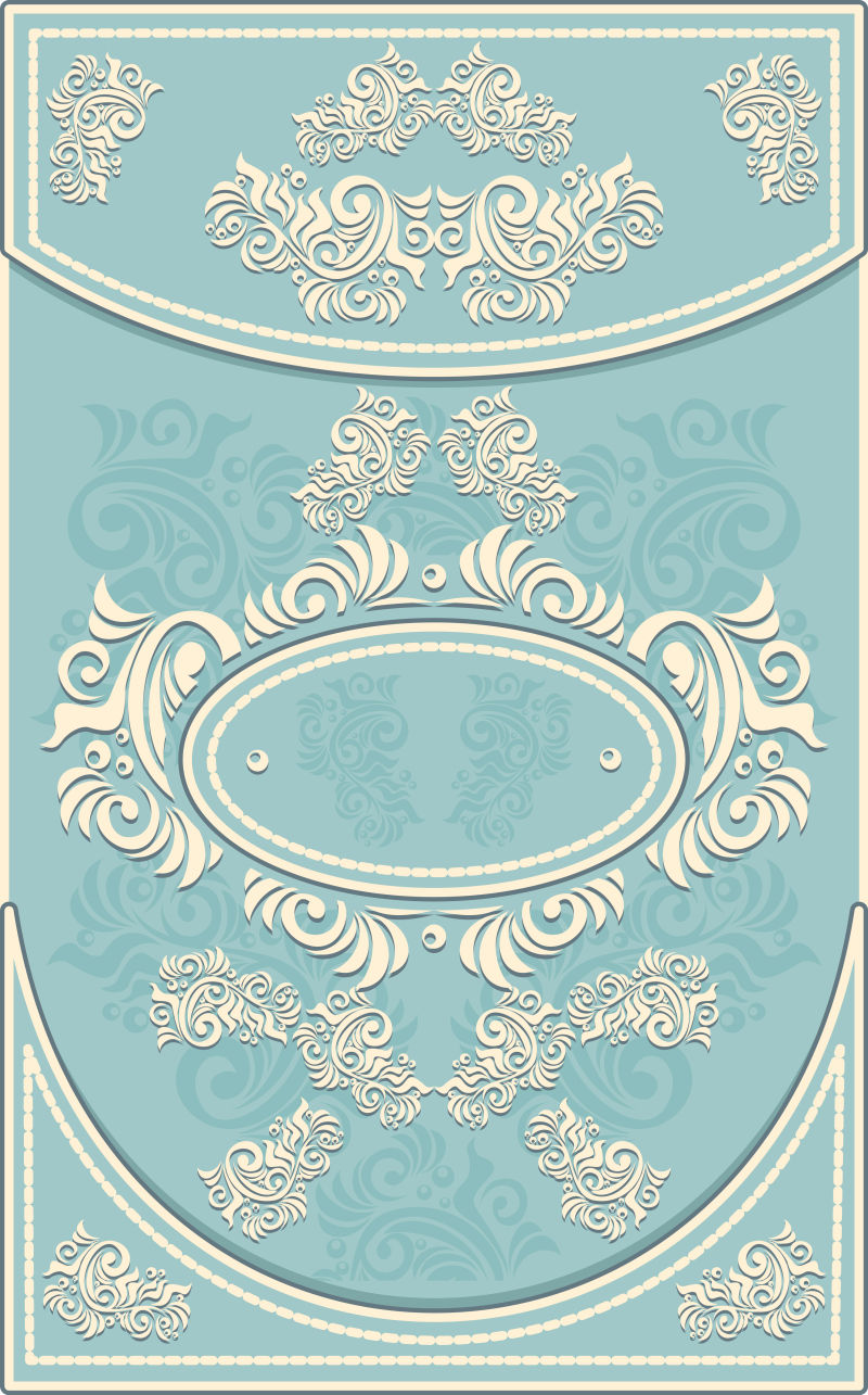 创意矢量抽象花卉元素的请帖