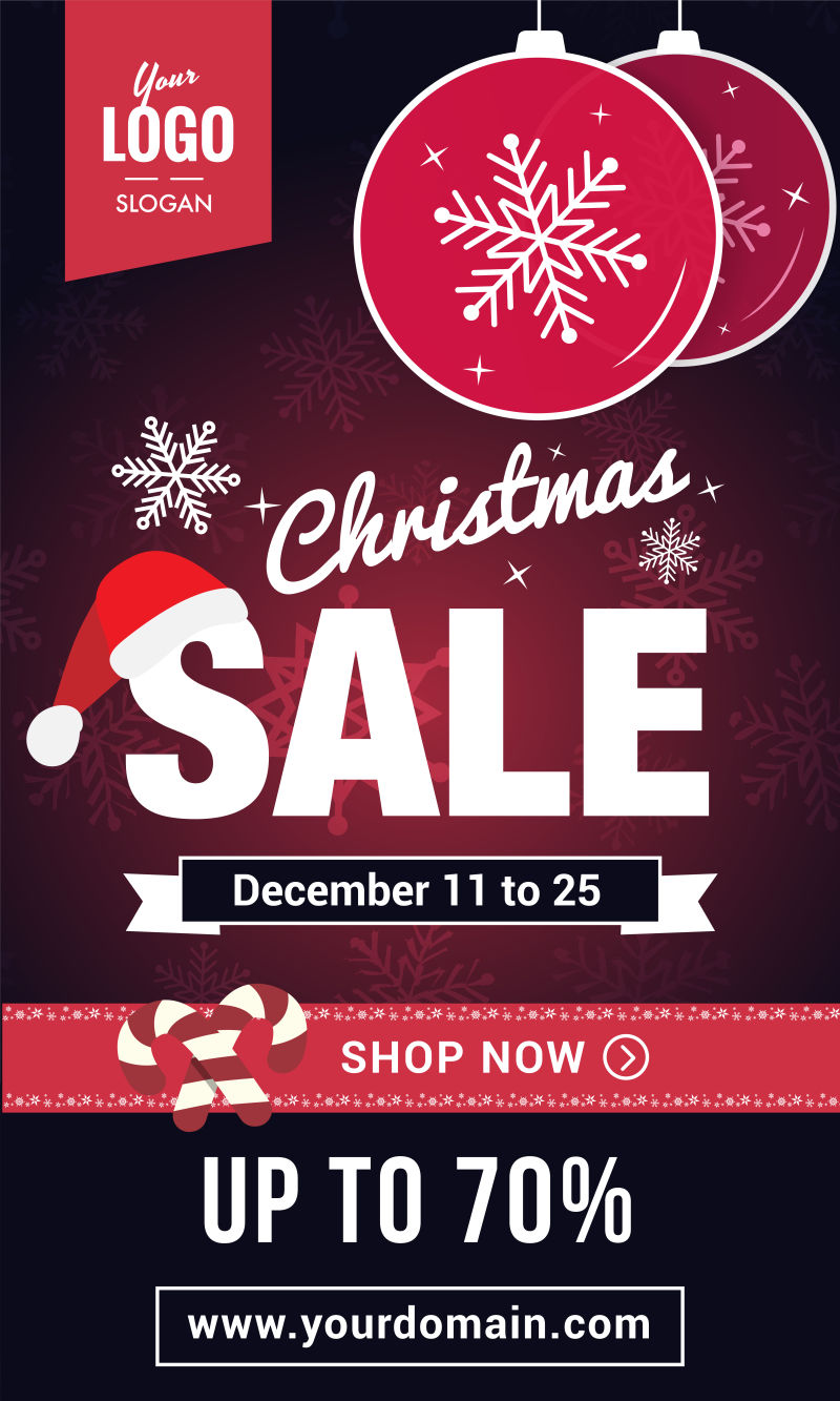 创意矢量冬季销售折扣创意海报设计