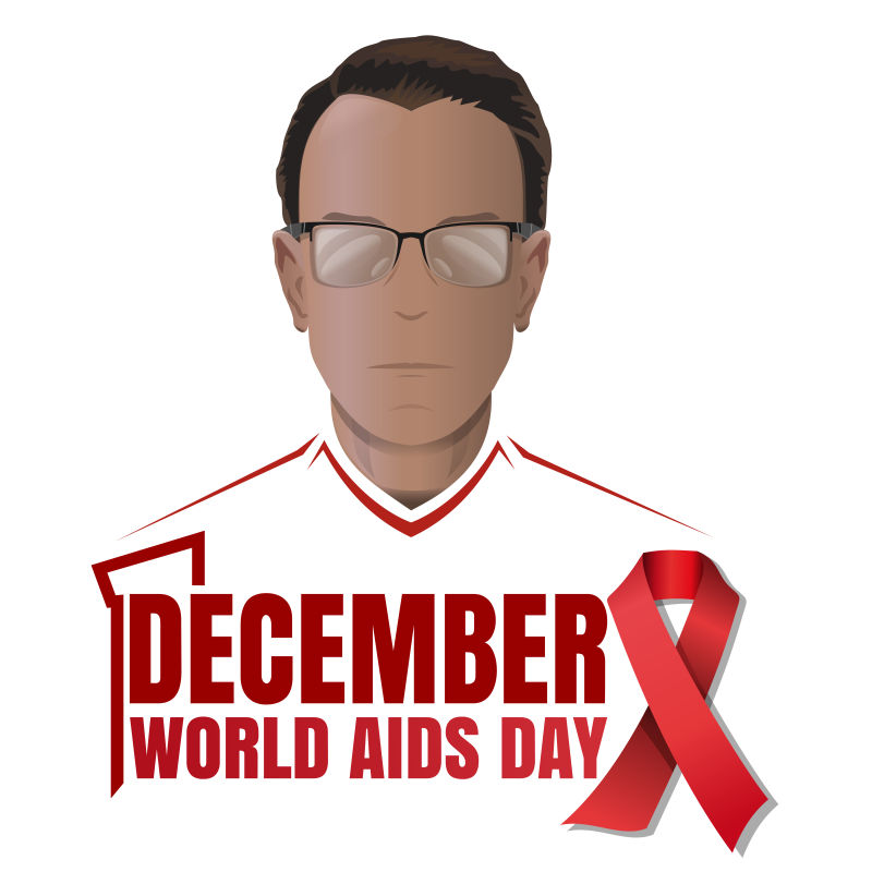 艾滋病日主题插图矢量设计