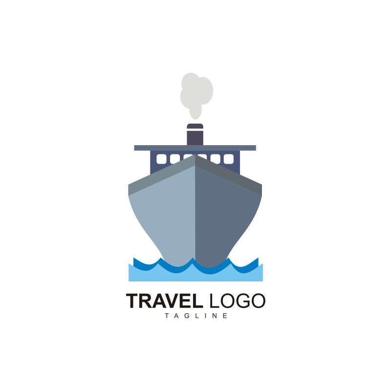 船舶旅行矢量标识