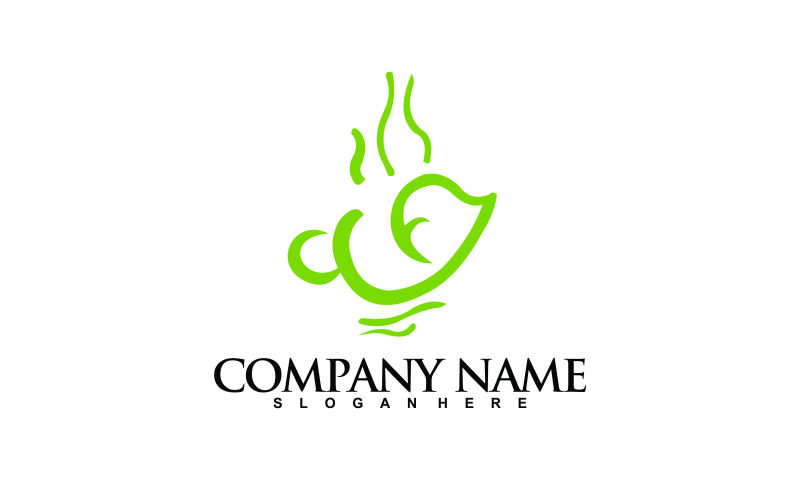 矢量设计零售茶公司标志