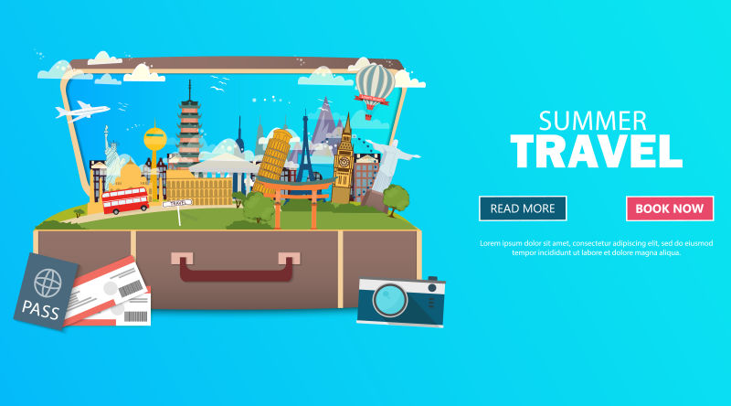 矢量的世界之旅概念插图