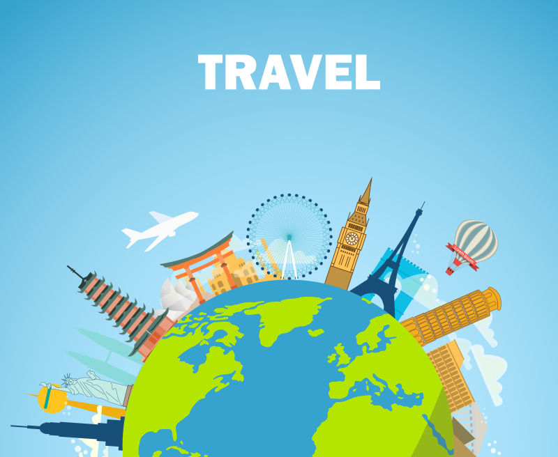 旅行概念插图矢量设计