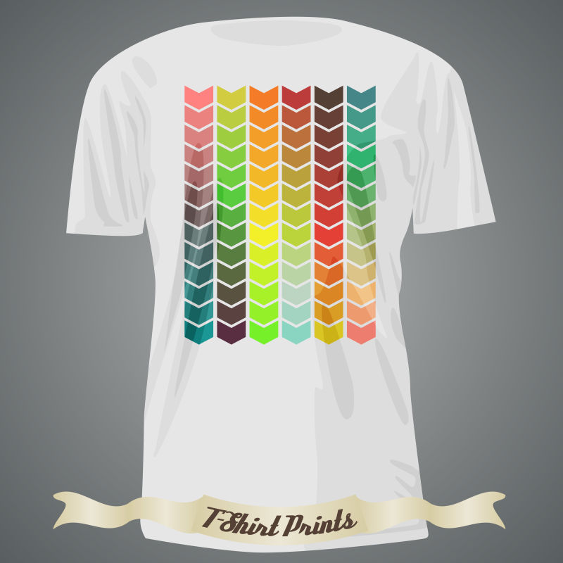 抽象色彩的T恤矢量设计