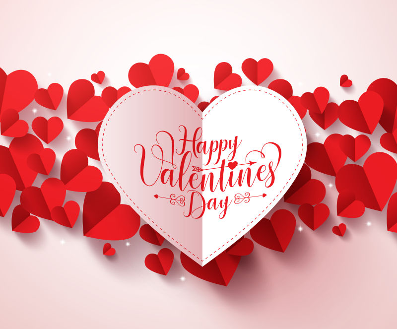 矢量爱心图案背景设计