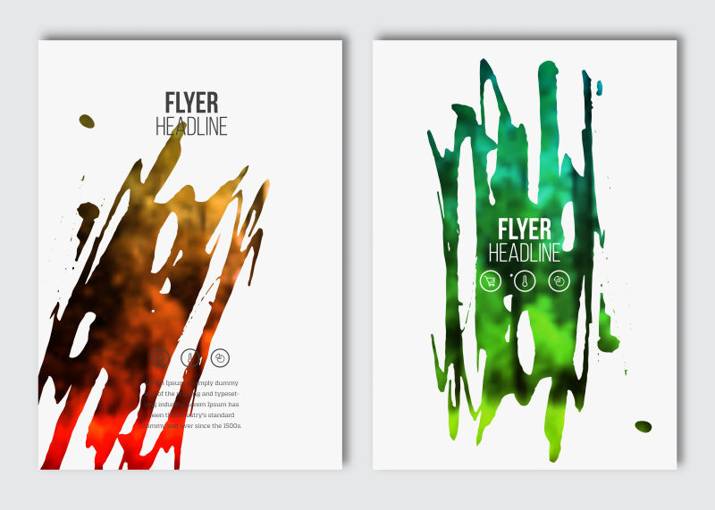 创意矢量抽象蒙版的宣传册设计