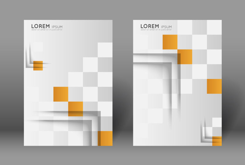 矢量的方形图案封面设计