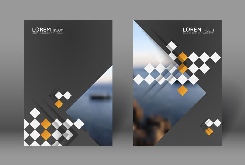 矢量的方形图案封面