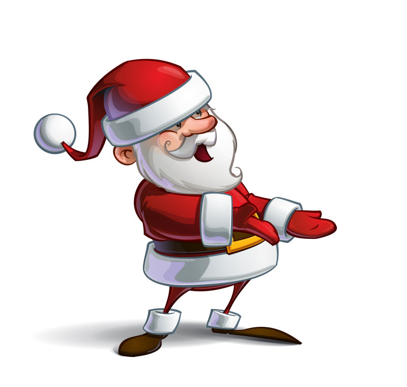 矢量一个圣诞老人漫画