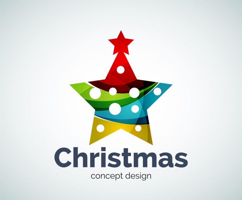 矢量圣诞装饰标志