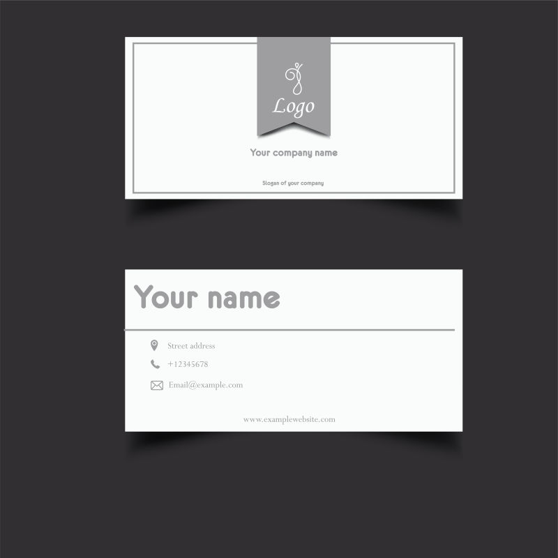 空白的抽象名片设计矢量图