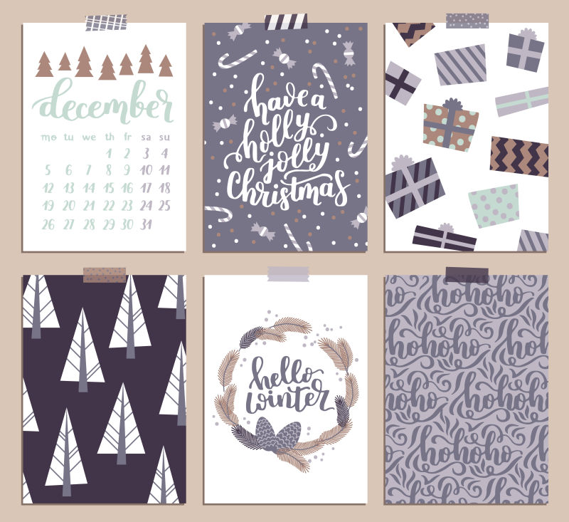 圣诞背景海报矢量图