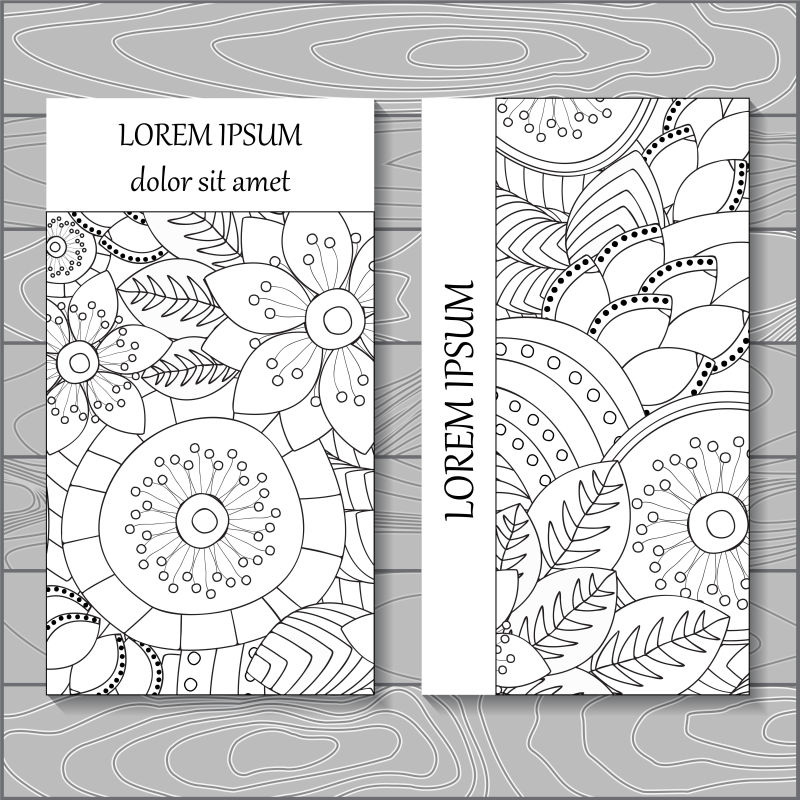 创意矢量抽象线条风格的画册封面设计