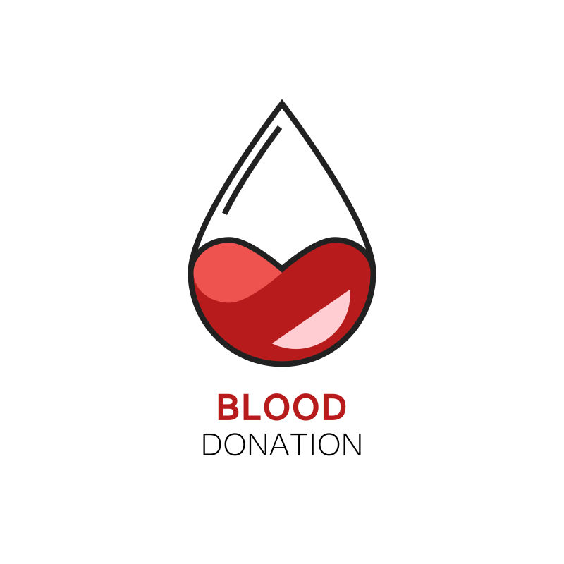 献血标志人的互助矢量