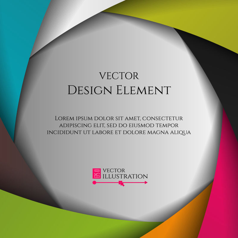 矢量抽象彩色快门光圈创意背景