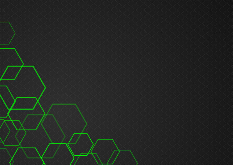 矢量绿色抽象现代六边形背景