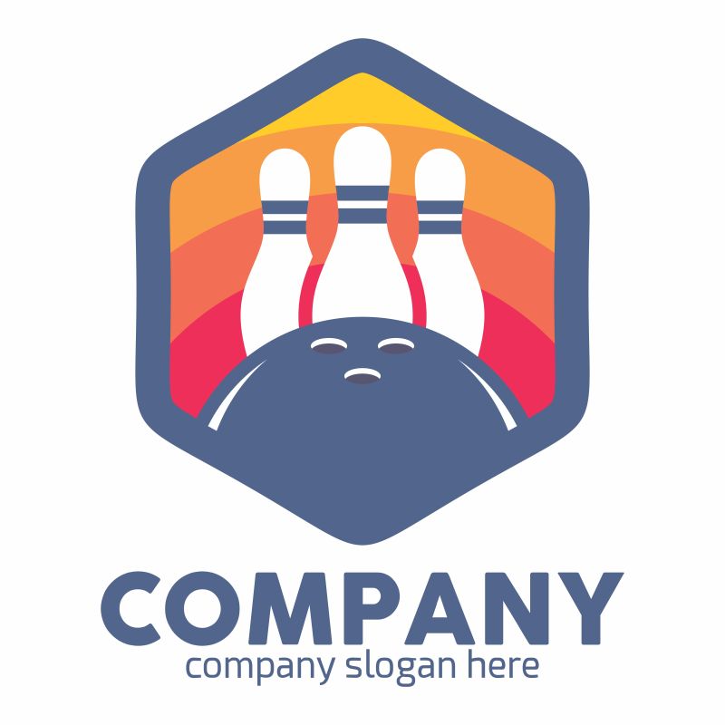 六角多边形保龄球矢量图标