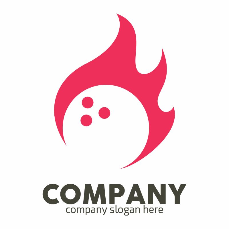 保龄球运动logo矢量图